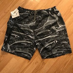 Guy Harvey Swim Trunks with Marlin Pattern